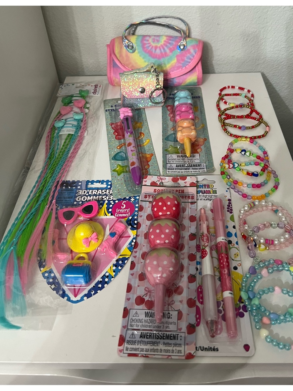 Girl’s accessories and school supplies bundle